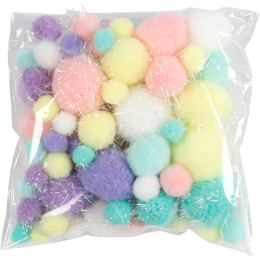 Pomponer Creativ Company D 15-40 mm Glitter 1 Pk