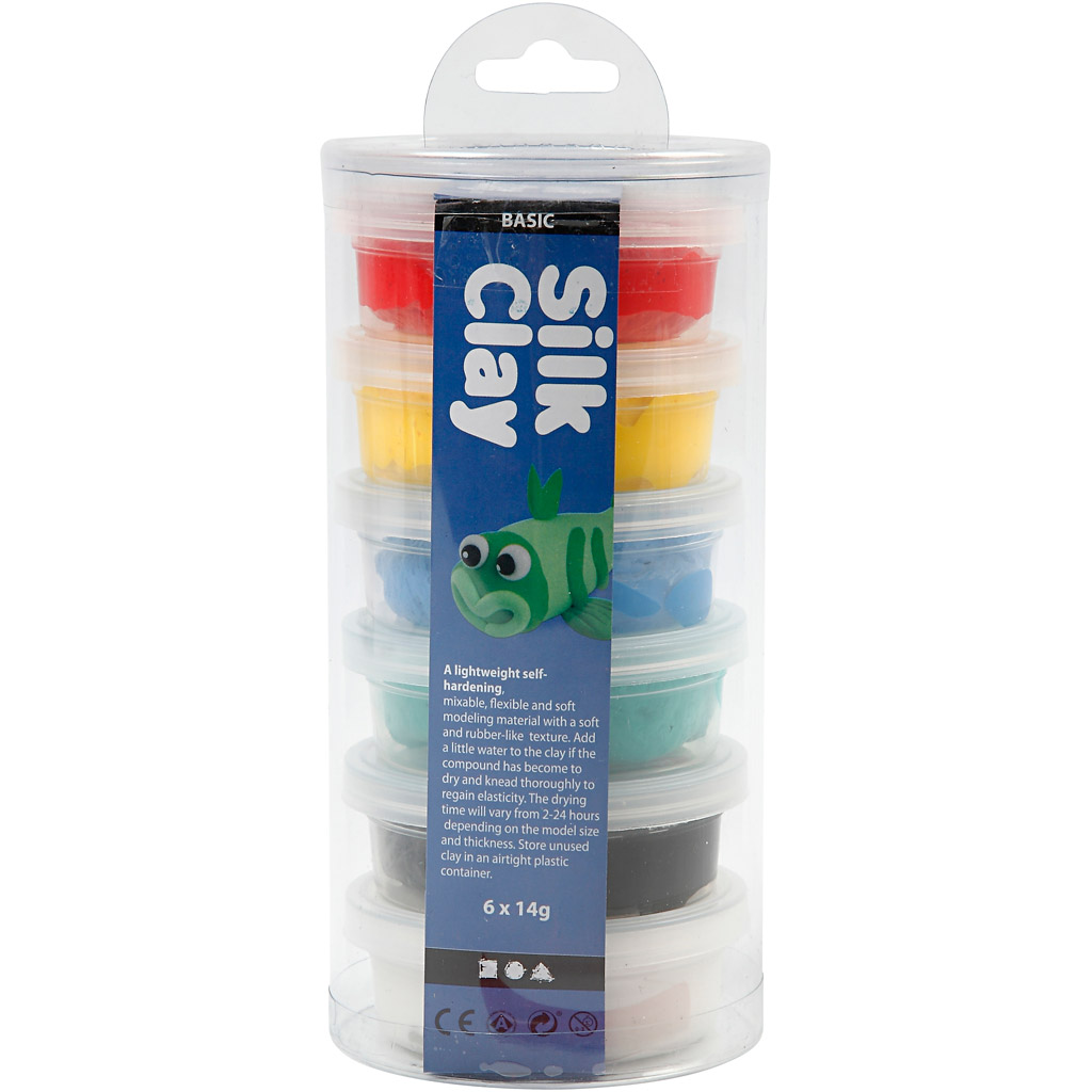Silk Clay Creativ Company Ass Farger 6x14 g/Pk
