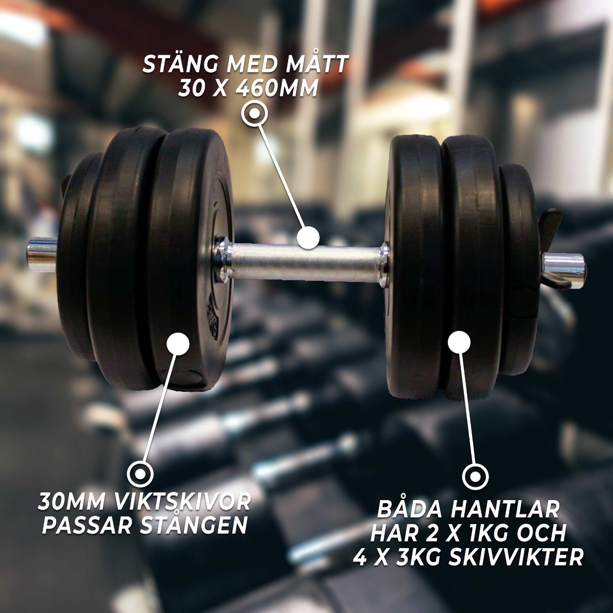 Manualer Fitn Shape 2 stk 30 kg Justerbar
