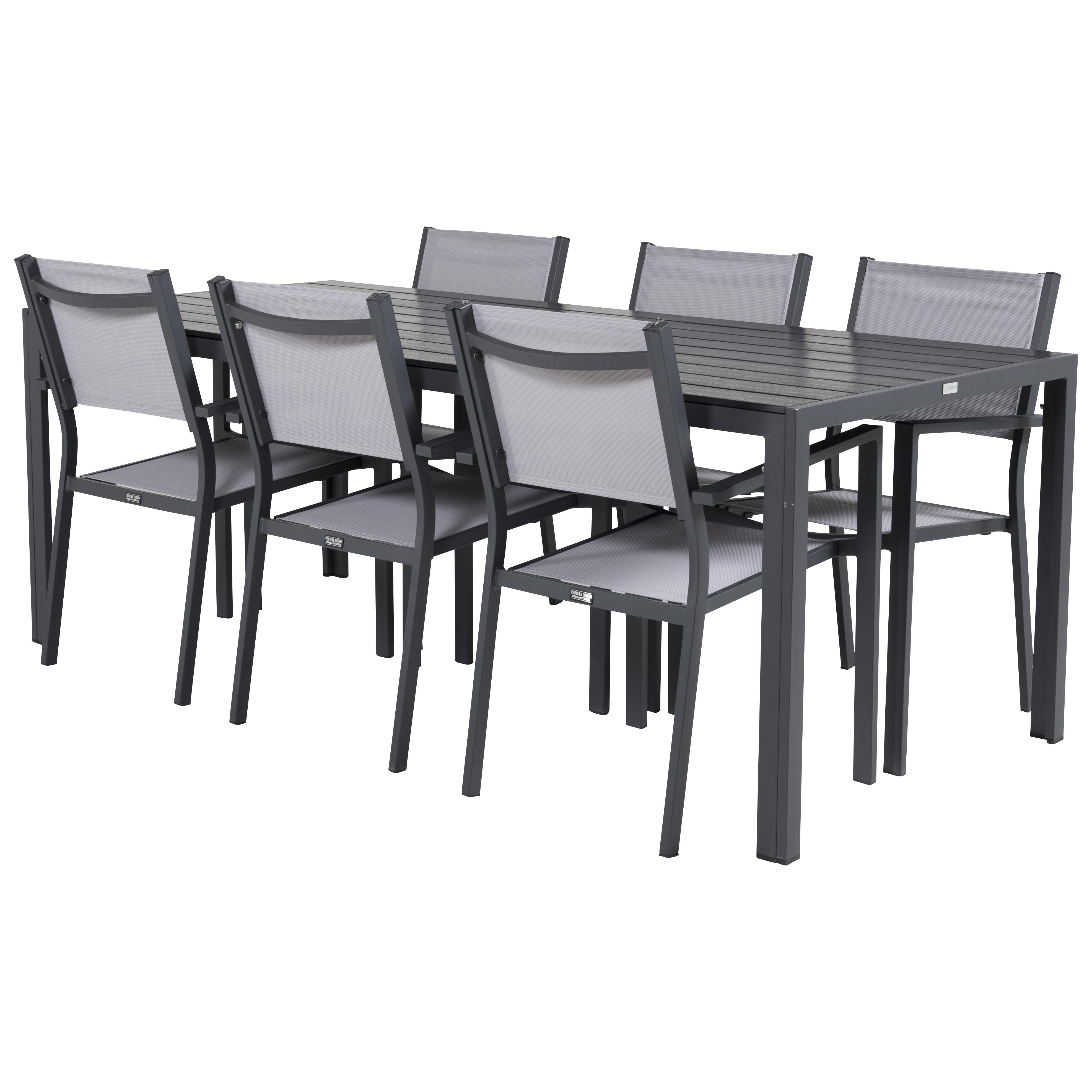 Spisegruppe Venture Home Bront 205 med 6 Copacabana Lenestoler