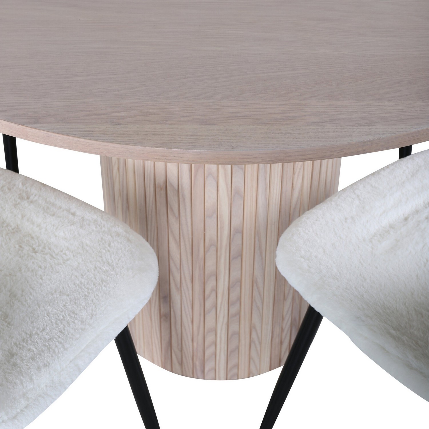 Spisegruppe Venture Home Bianca Rund med 4 Pobbie Stoler