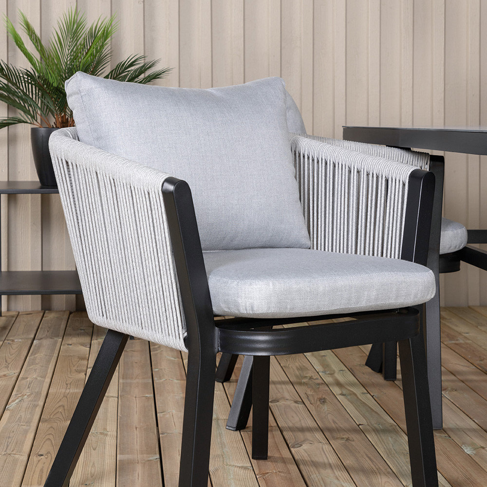 Spisegruppe Venture Home Vyn Sort med 4 Vyn Spisestoler
