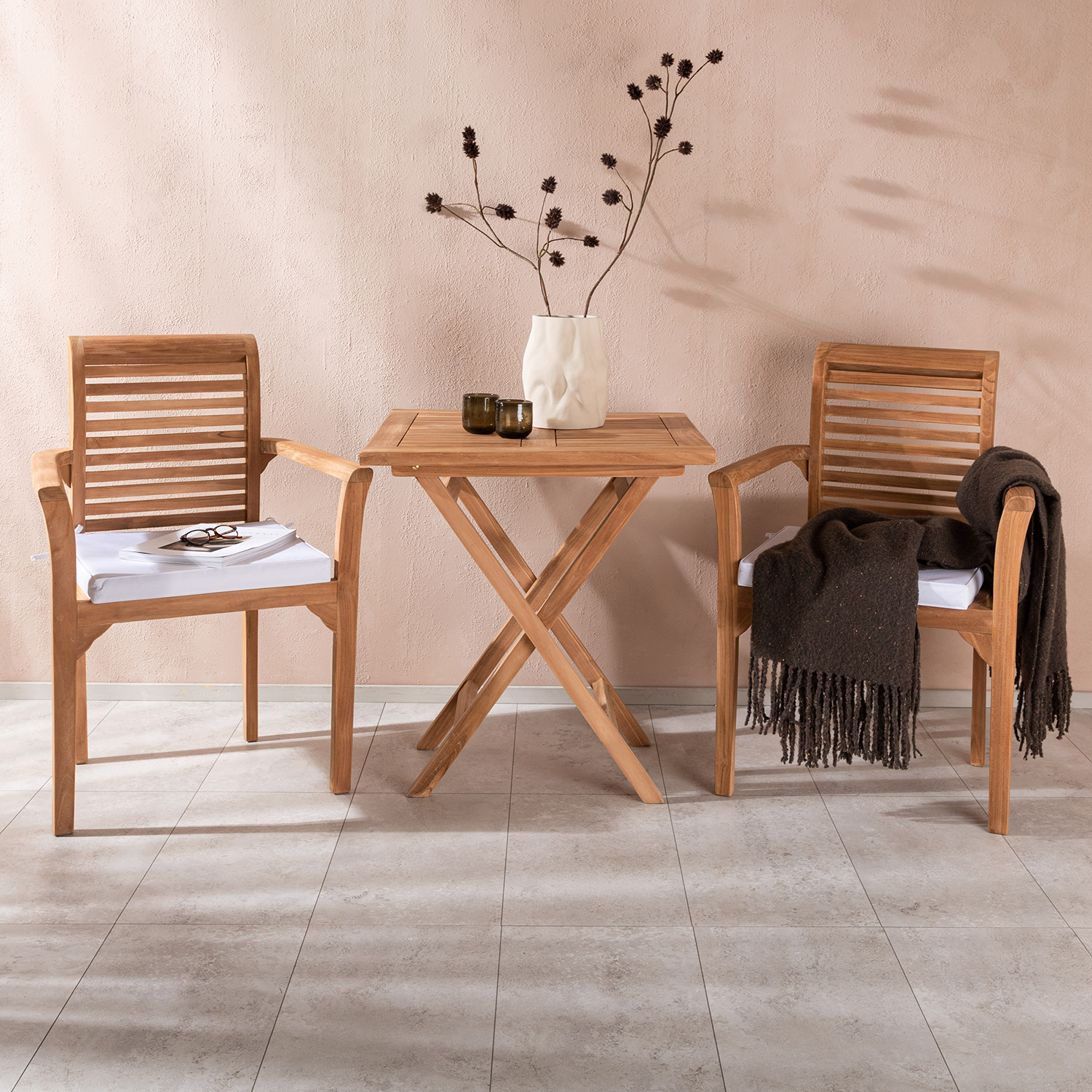 Cafébord Venture Home Kenya Teak 70x70cm