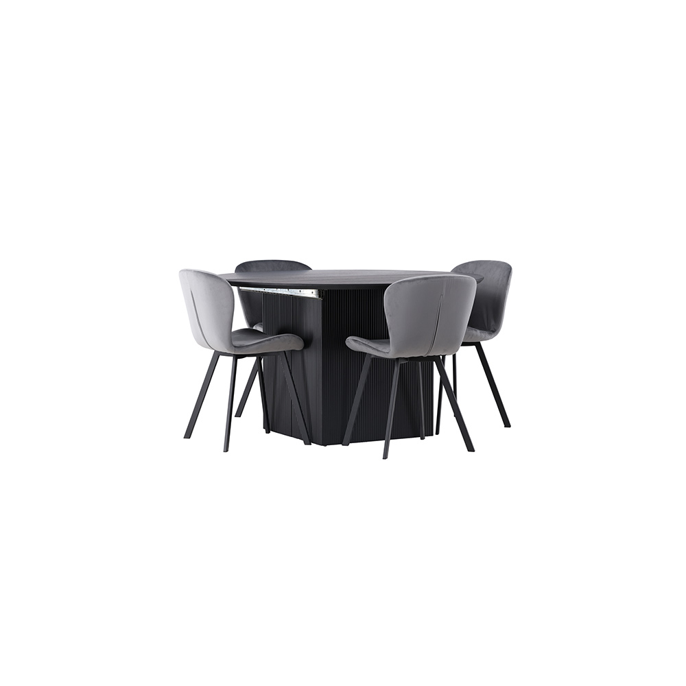Spisegruppe Venture Home Matilda med 4 Lilja Stoler