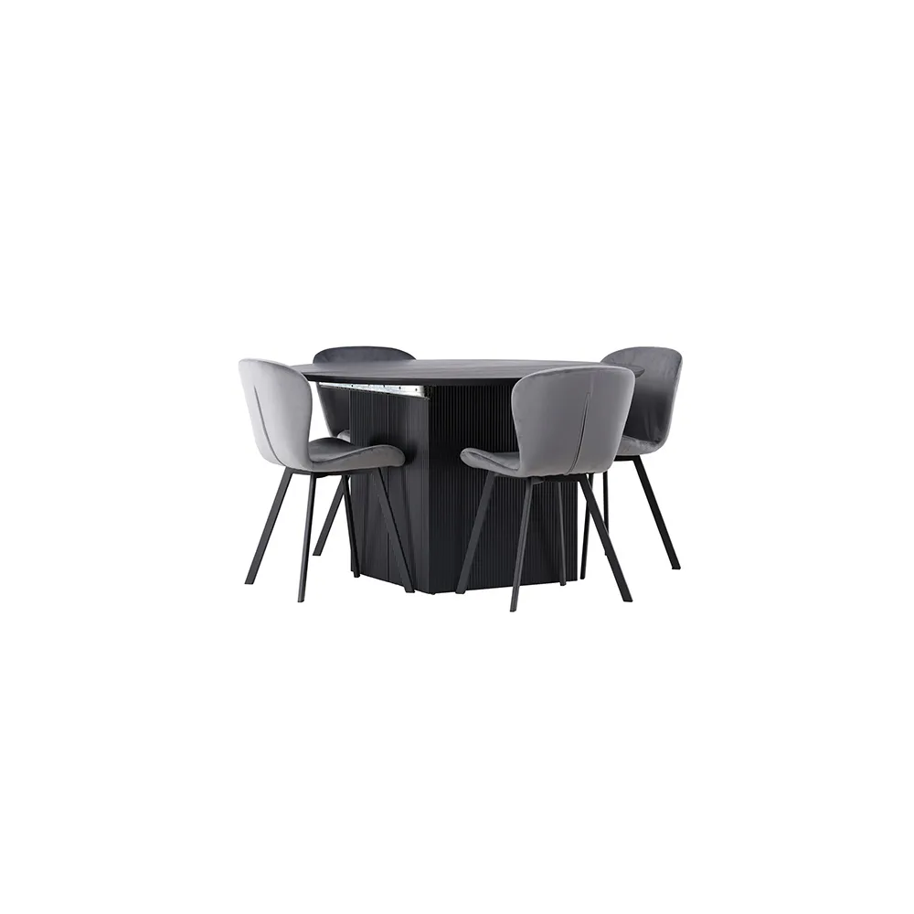 Spisegruppe Venture Home Matilda med 4 Lilja Stoler
