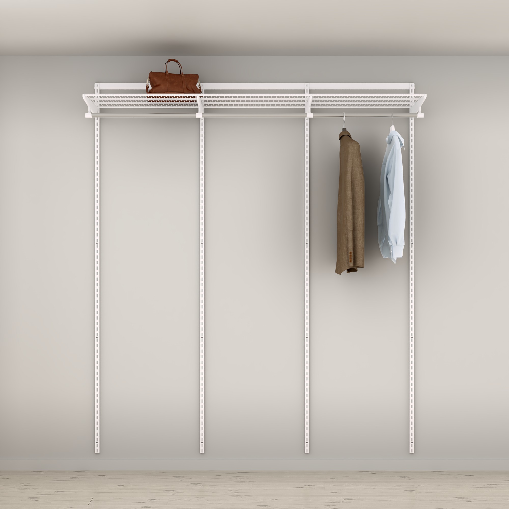 Garderobeløsning Elfa Ready Solution Classic 6 Hvit B: 1855 mm