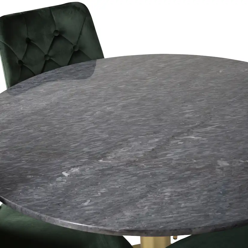 Spisegruppe Venture Home Estelle med 4 Vera Stoler Fløyel