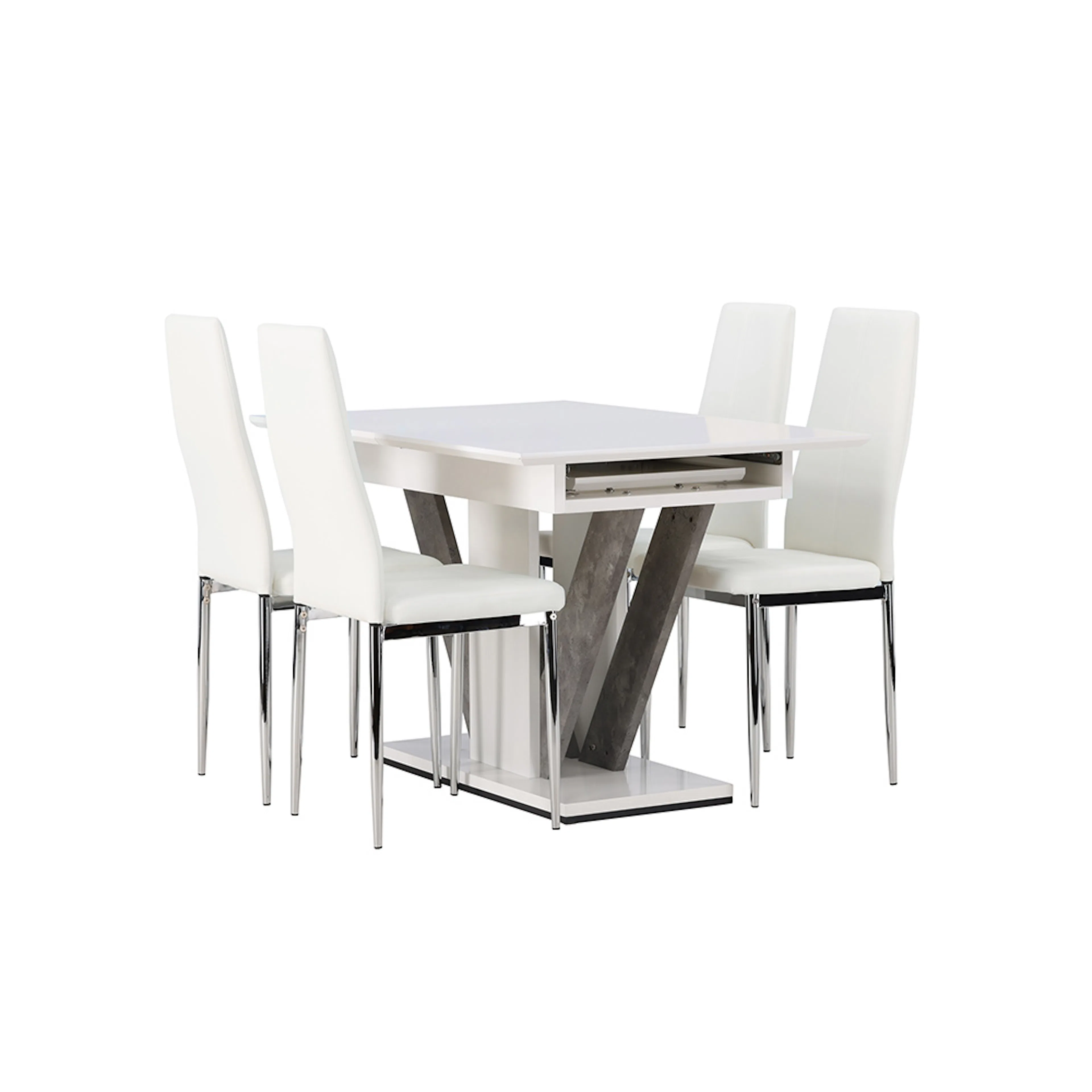 Spisegruppe Venture Home Disa med 4 Pastill Stoler