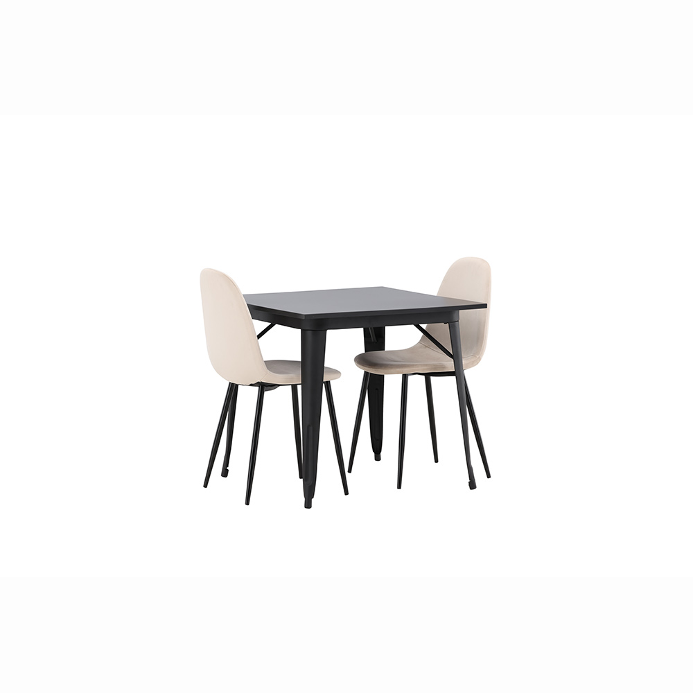 Spisegruppe Venture Home Tempe med 2 Polar Stoler Fløyel