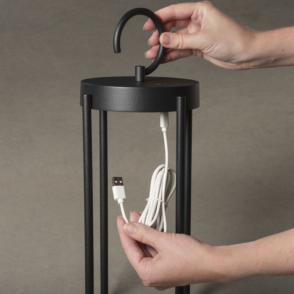 Lanterna Gnosjö Konstsmide Manorola Sort USB 39