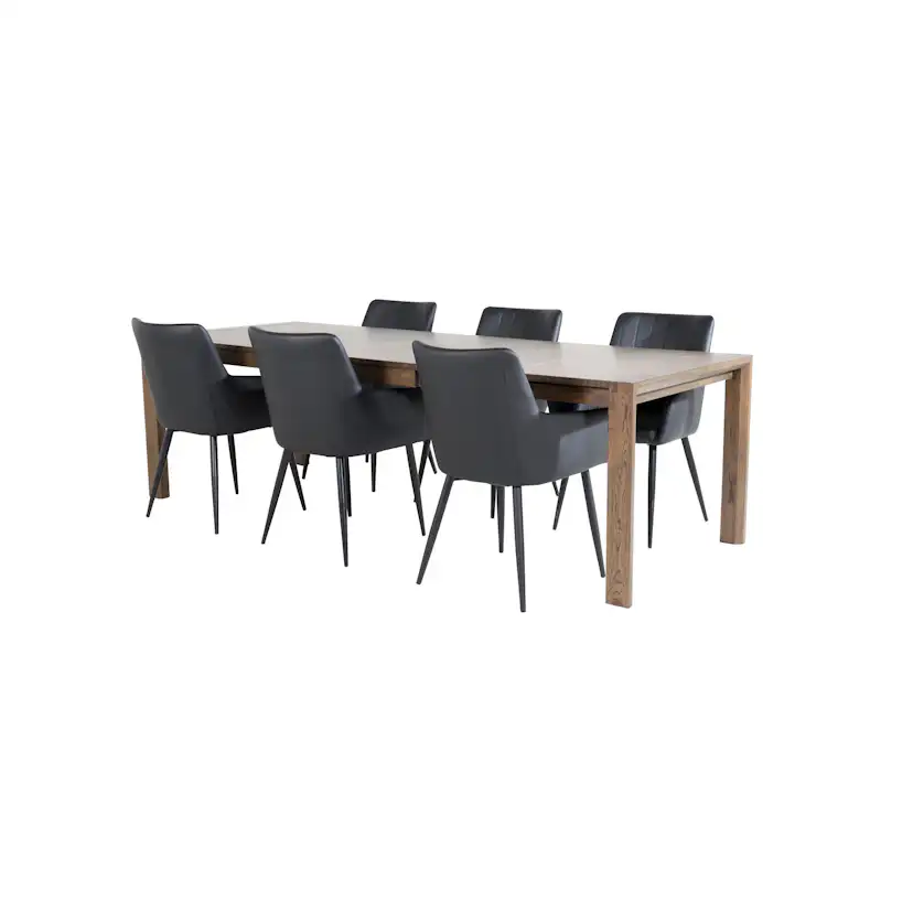 Spisegruppe Venture Home Slider med 6stk Comfort Stoler