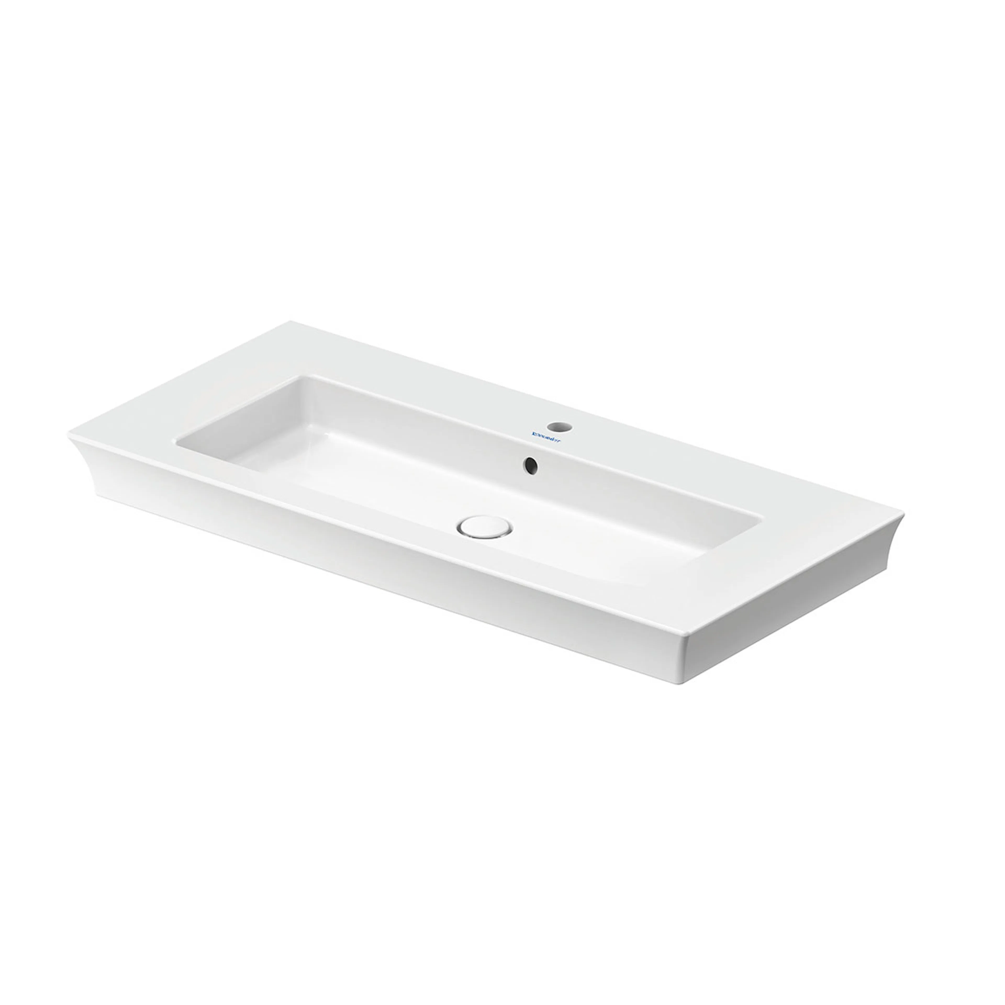Tvättställ Vit Högblank 1055 mm 1055x490 mm, Hull for Blander: Ja