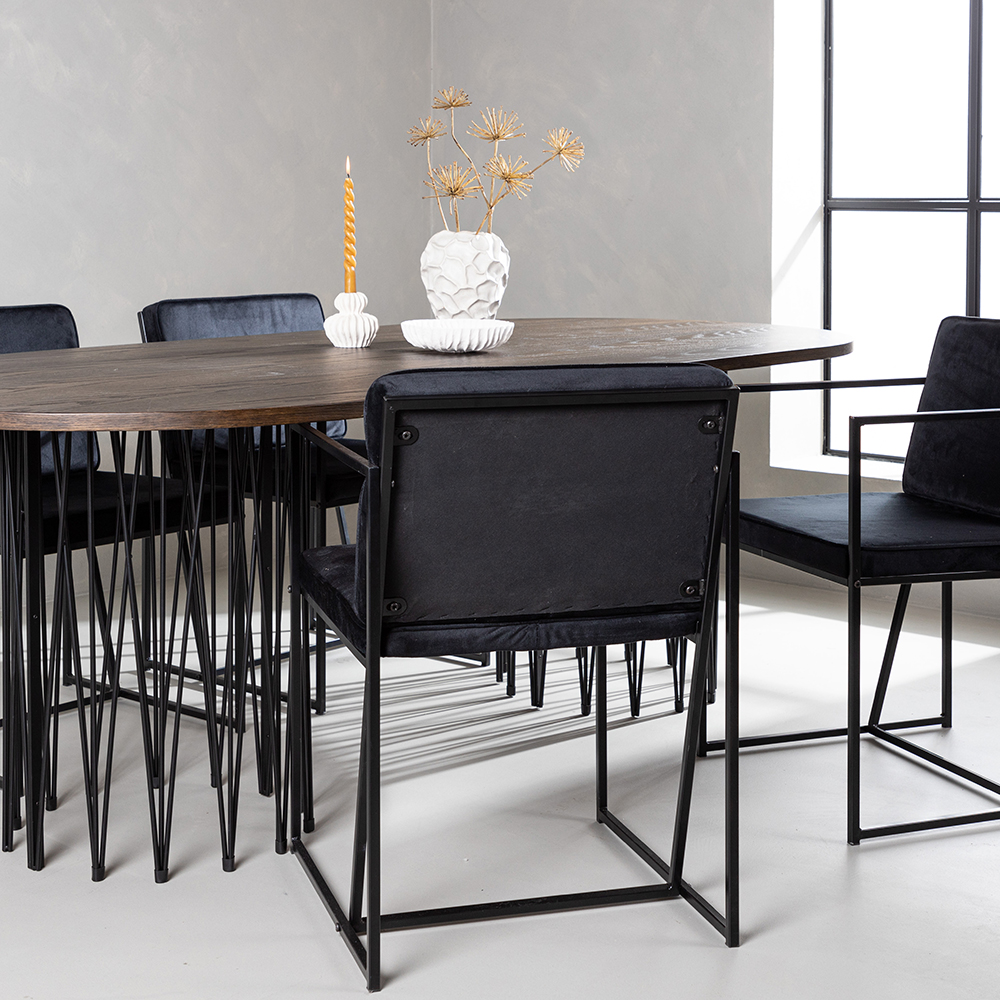Spisegruppe furniture/fashion Stone Oval med 4 Richmond Stoler