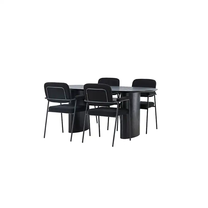 Spisegruppe Venture Home Isolde med 4 stk Yesterday Stoler