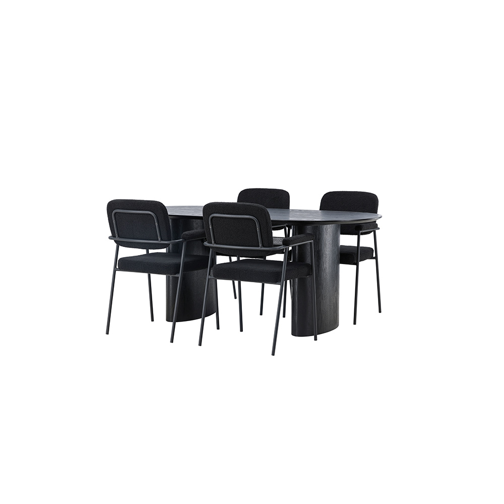 Spisegruppe Venture Home Isolde med 4 stk Yesterday Stoler
