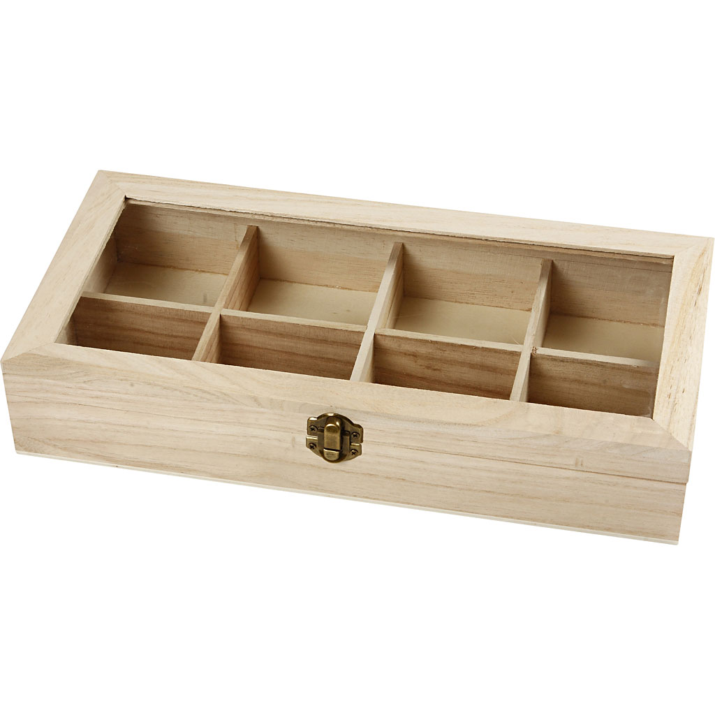 Eske med Glasslokk Creativ Company Str 32X16X6 cm 1 Stk