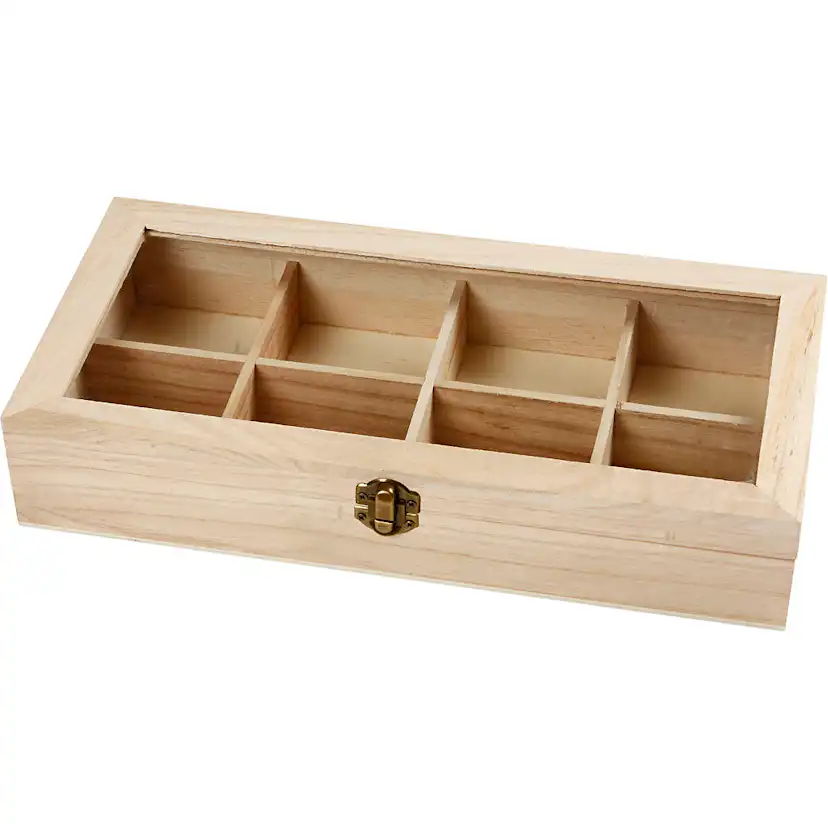 Eske med Glasslokk Creativ Company Str 32X16X6 cm 1 Stk