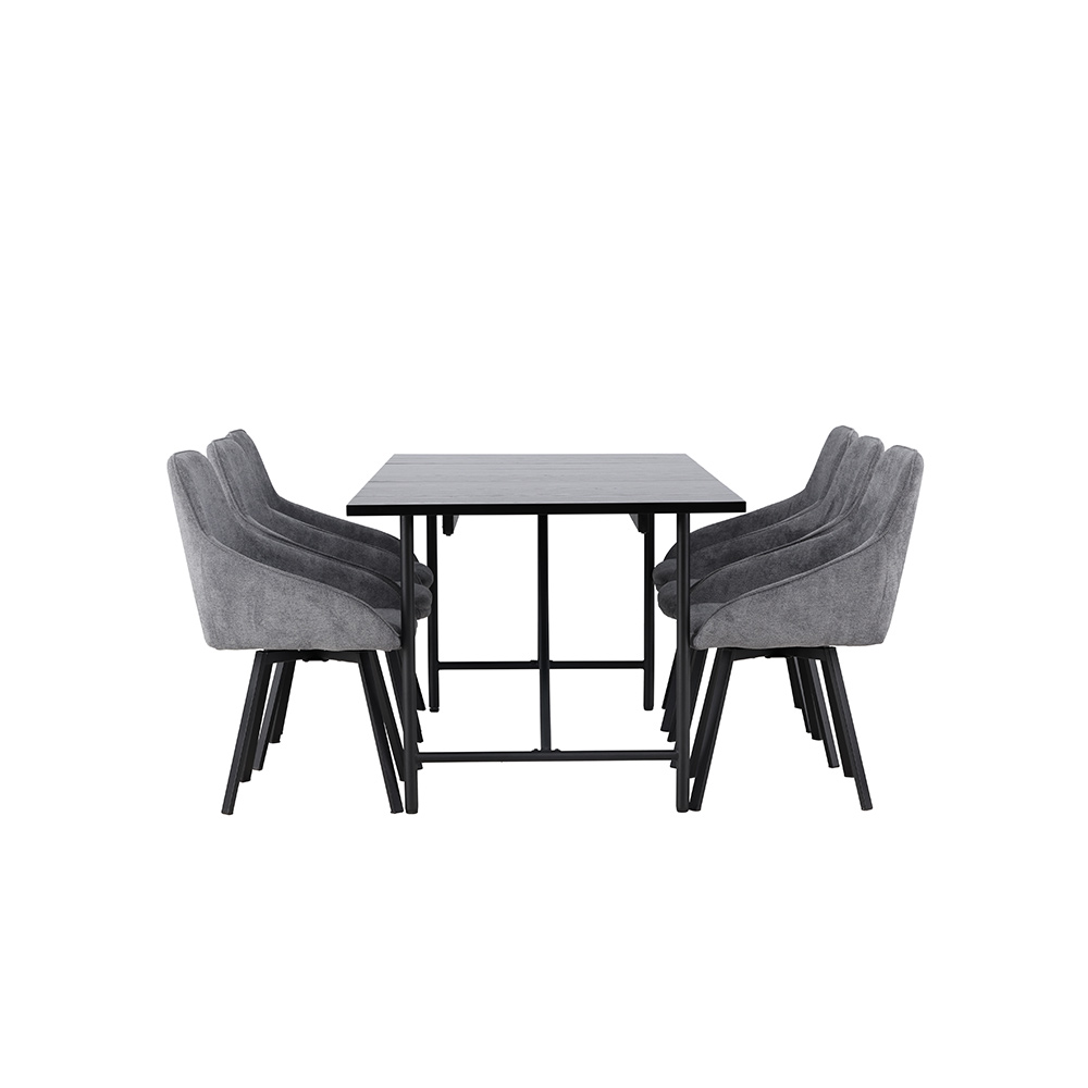 Spisegruppe Venture Home Astrid med 6 Rosie Stoler