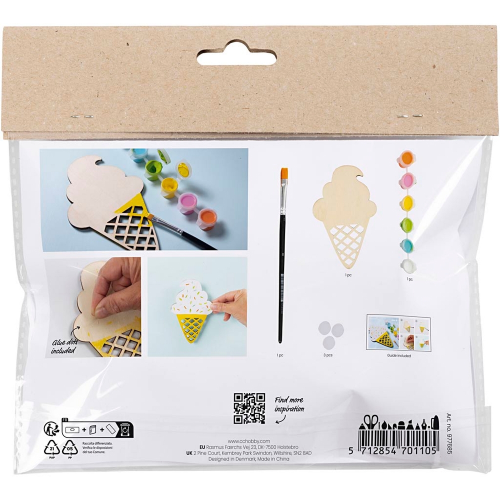 Hobbysett Creativ Company Mini DIY Kit Maling Iskrem-kremmerhus