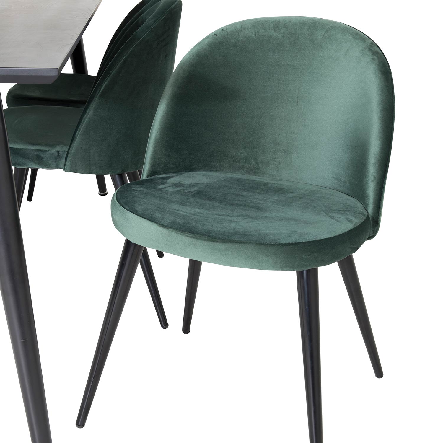 Spisegruppe Venture Home Dipp med 6 Velvet Stoler