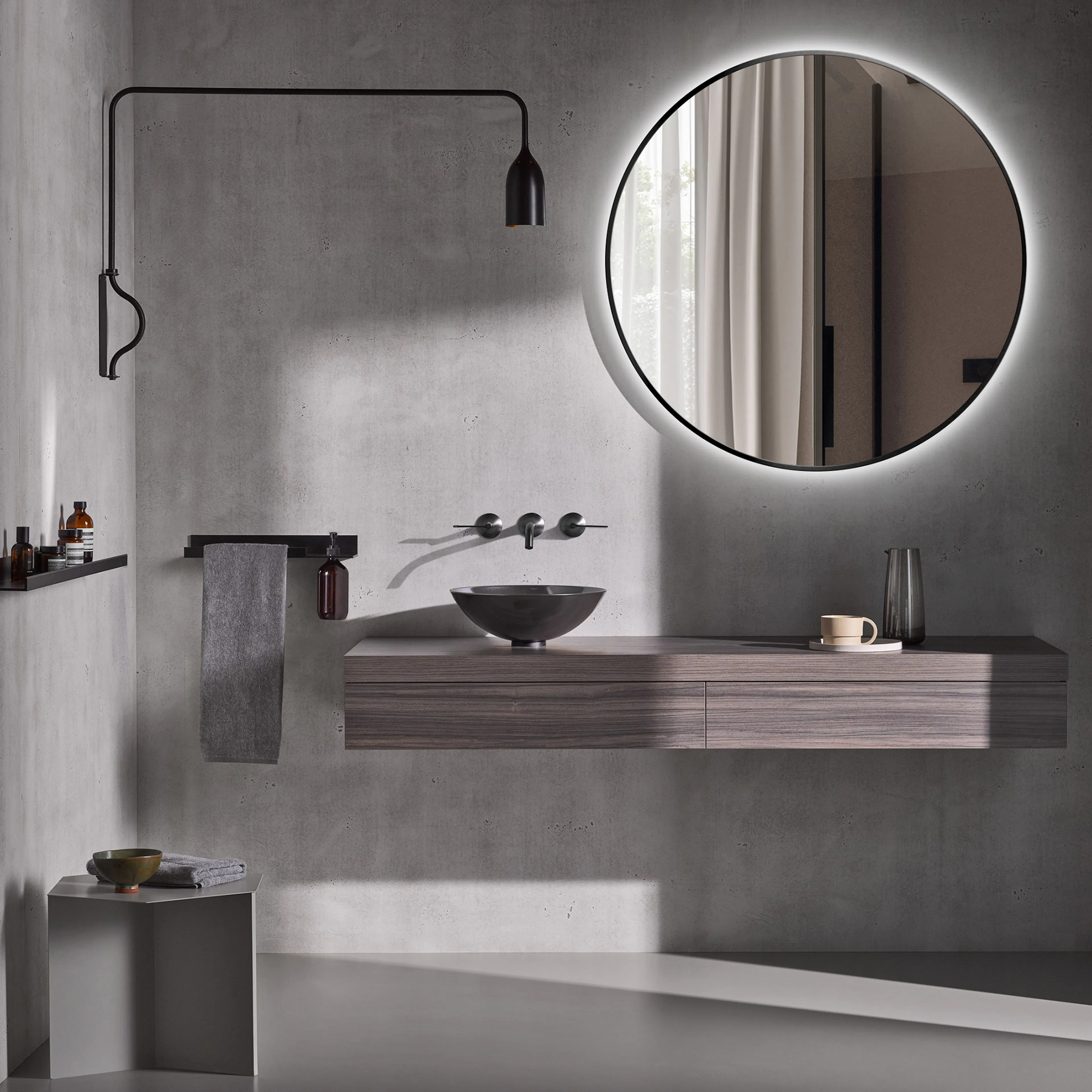 Speil Bathlife Spira med LED Belysning