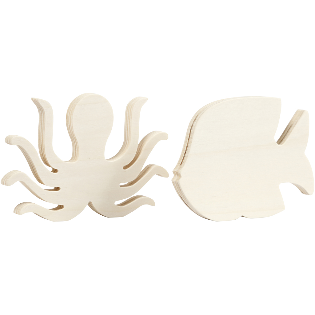 Havdyr Creativ Company Blekksprut Og Fisk 2 stk/1 Pk