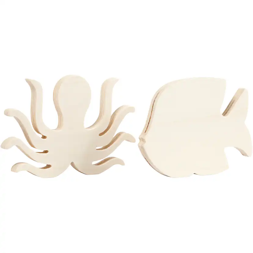 Havdyr Creativ Company Blekksprut Og Fisk 2 stk/1 Pk