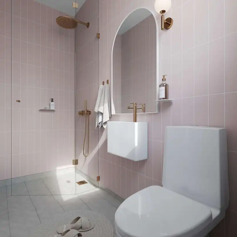 Baderomspanel Fibo 5218-M0830 Dusky Pink