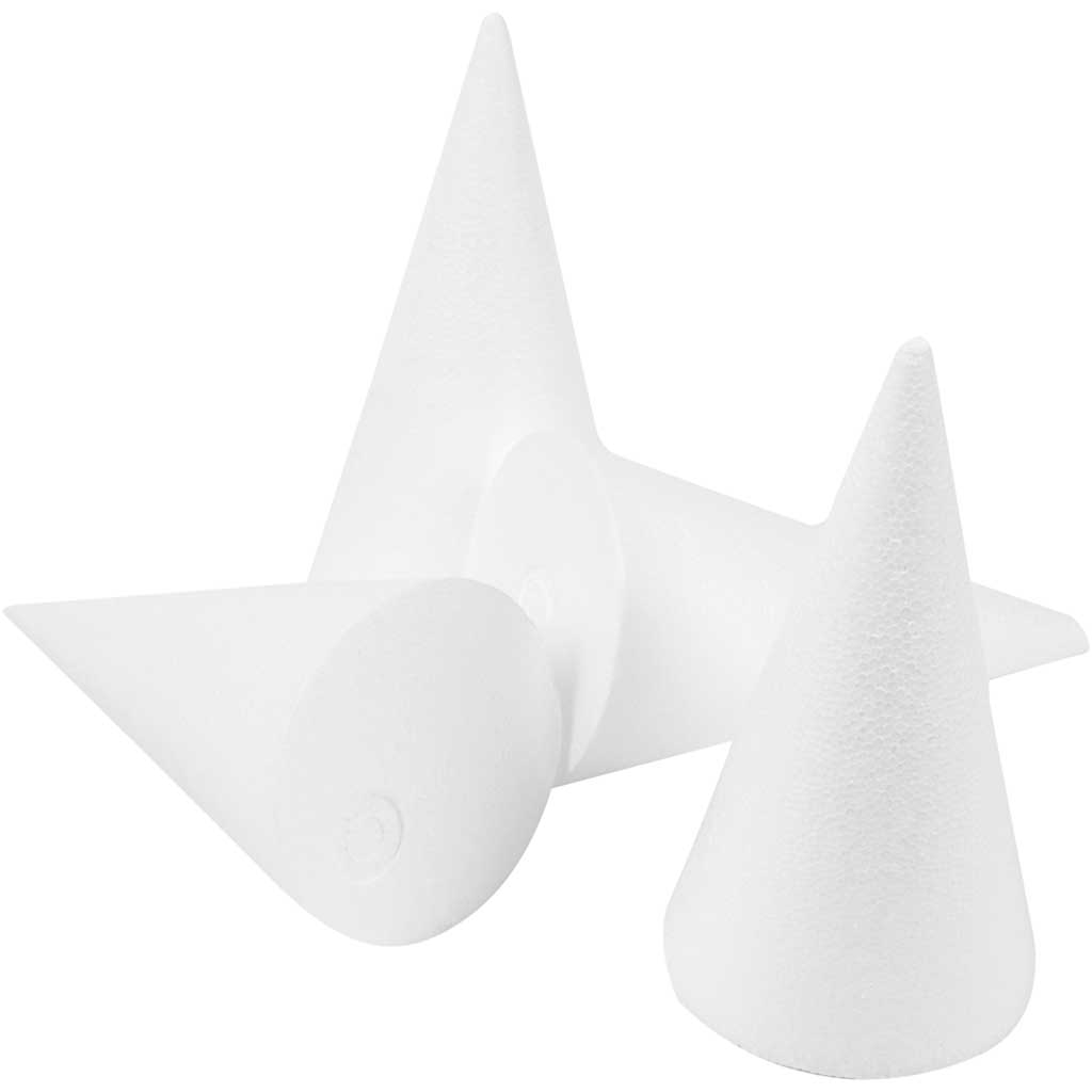 Käglor, vit, H: 14,5 cm, Dia. 6 cm, 25 st./ 1 förp. Høyde: 145 mm, 25 st