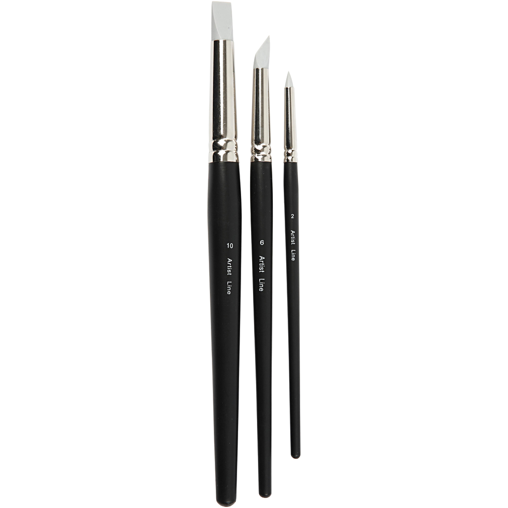 Pensel Creativ Company Artist Line Str 2+6+10 mm 3 St/1 Förp