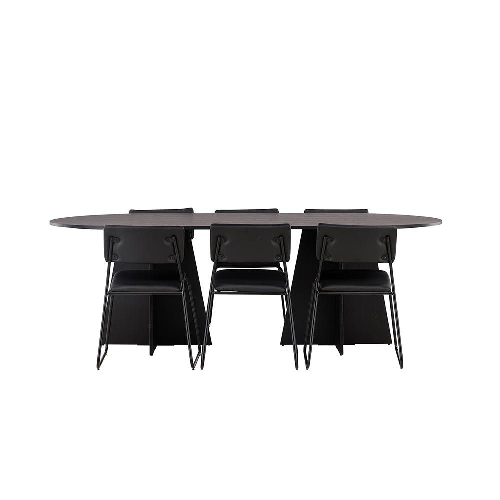 Spisegruppe Venture Home Bootcut Oval med 6 Kenth Stoler
