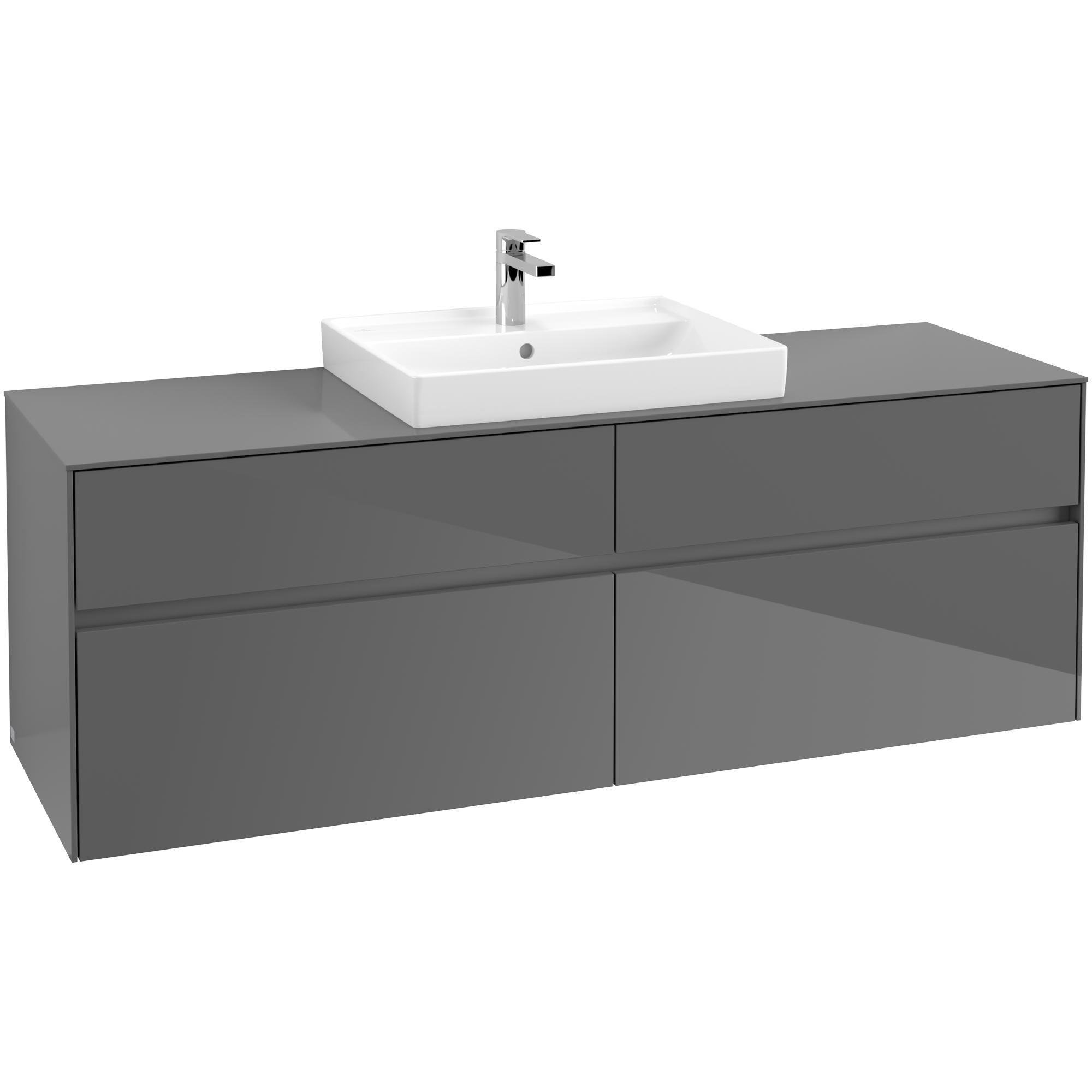 Tvättställsskåp Villeroy & Boch Collaro 160 cm med 4 Lådor för Ovanpåliggande Tvättställ | badrum - badrumsmobler - tvattstallsskap-och-kommod | KakelKungen