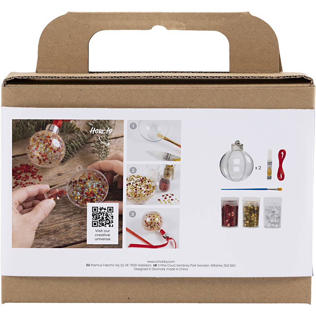 Julekuler Creativ Company Mini DIY Kit Paljetter