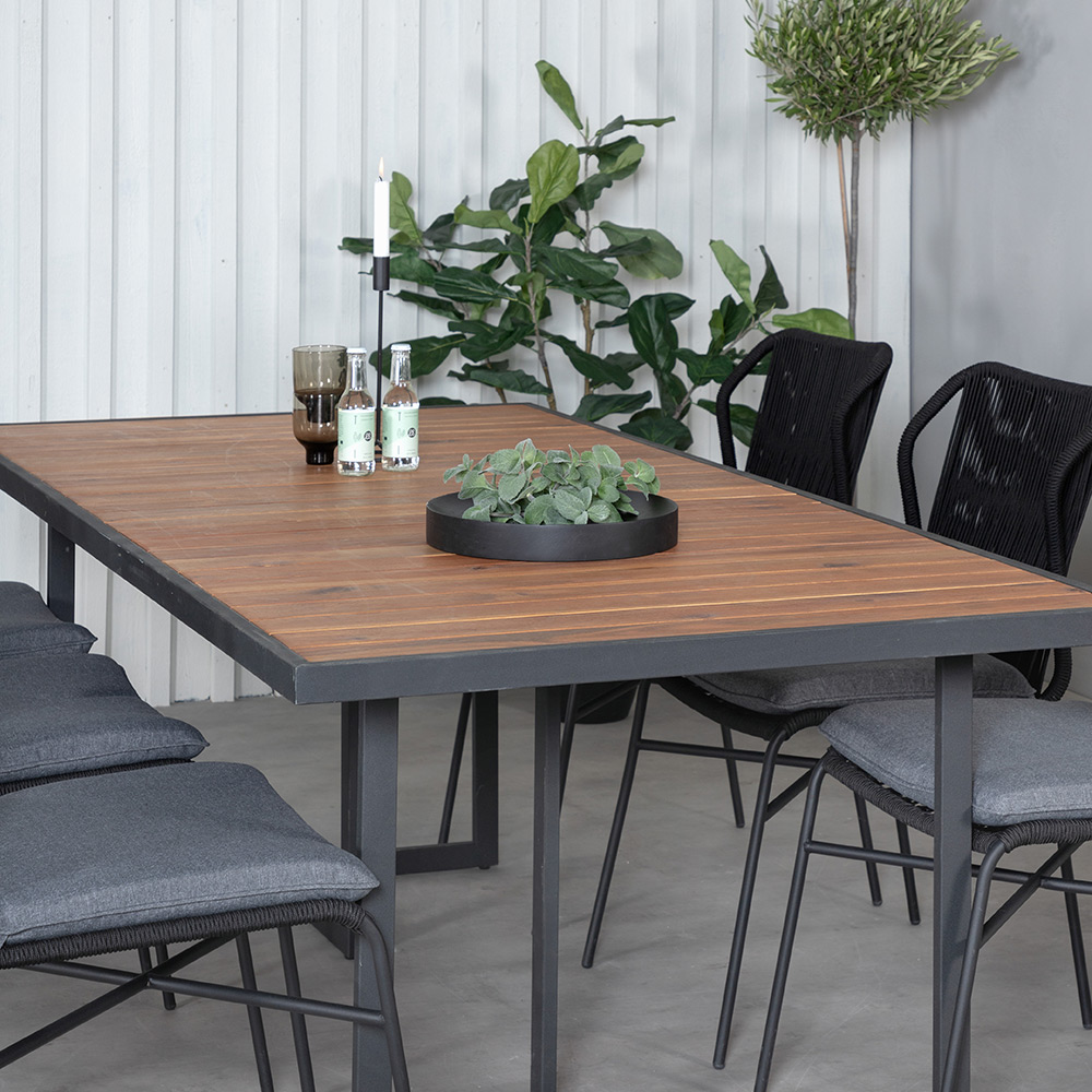 Spisegruppe Venture Home King med 6 Julle Stablebare Spisestoler