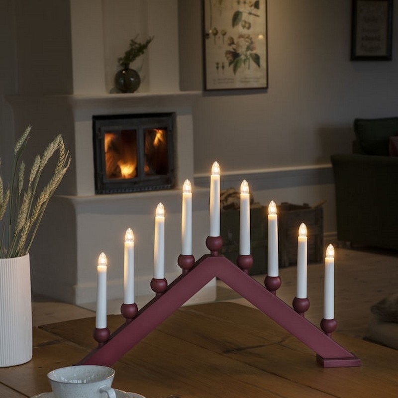 Adventstake Gnosjö Konstsmide 9 Lys Tre