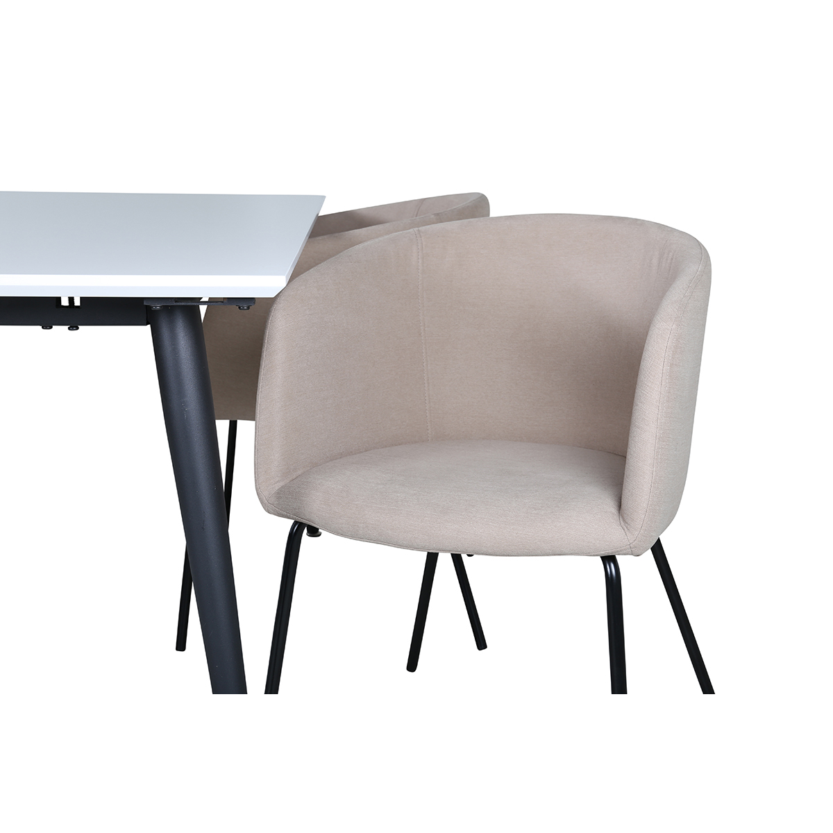 Spisegruppe Venture Home Jolie med 4 Bergen Stoler Polyesterlinen