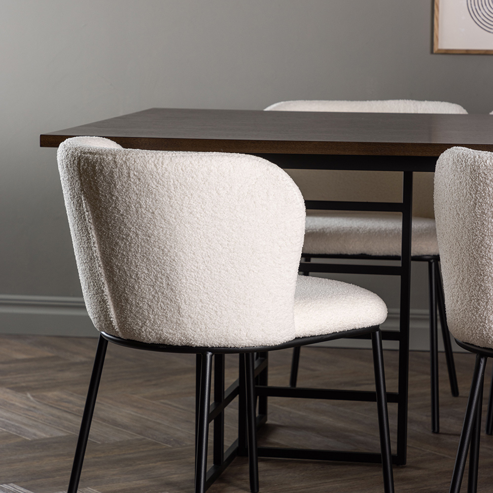 Spisegruppe Venture Home Ystad med 6 stk Edina Stoler