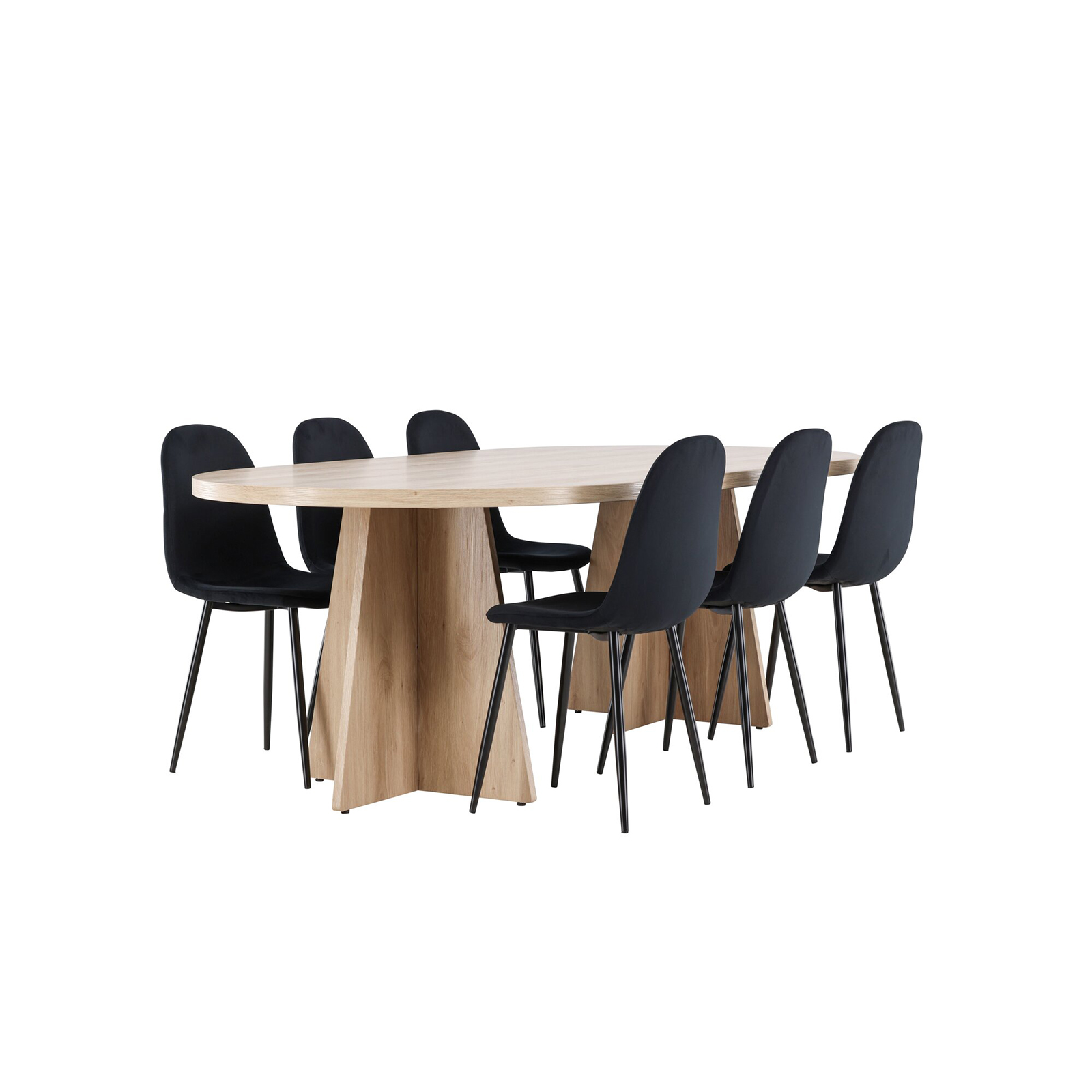 Spisegruppe Venture Home Bootcut 230 med 6 stk Polar Stoler Fløyel