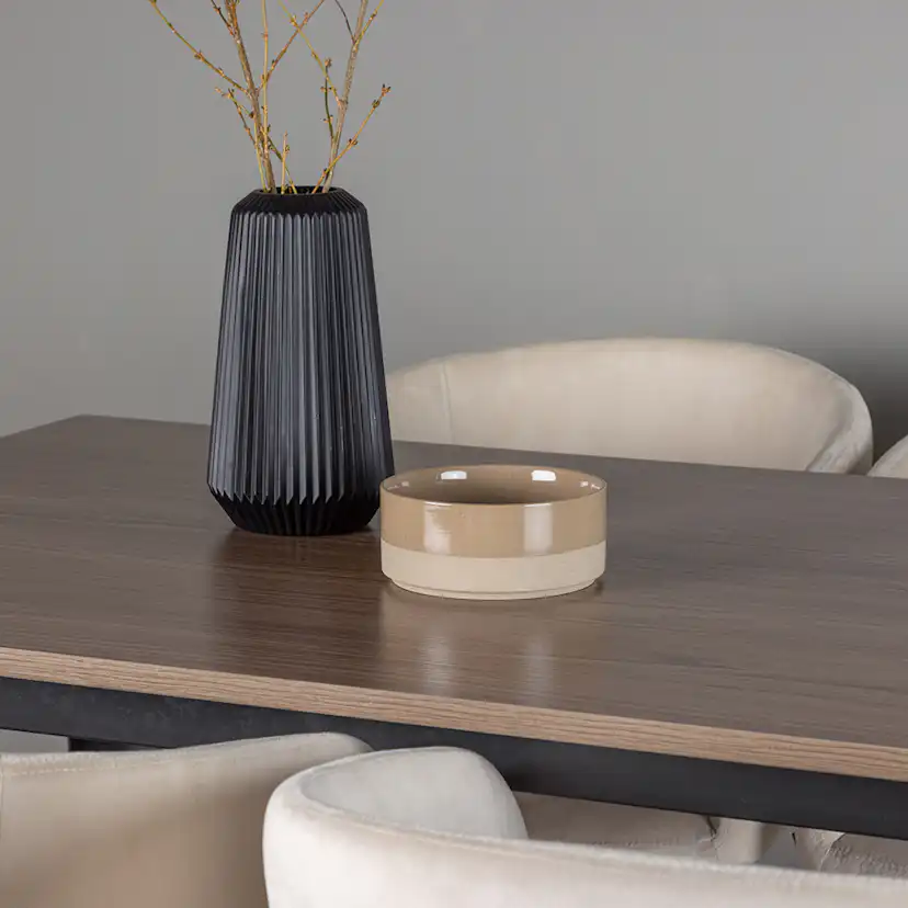 Spisegruppe Venture Home Tempe 140 cm med 4 Berit Stoler Fløyel