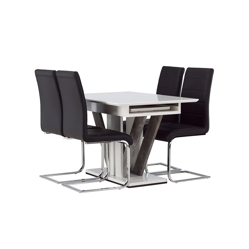 Spisegruppe Venture Home Disa med 4 Tempo Stoler