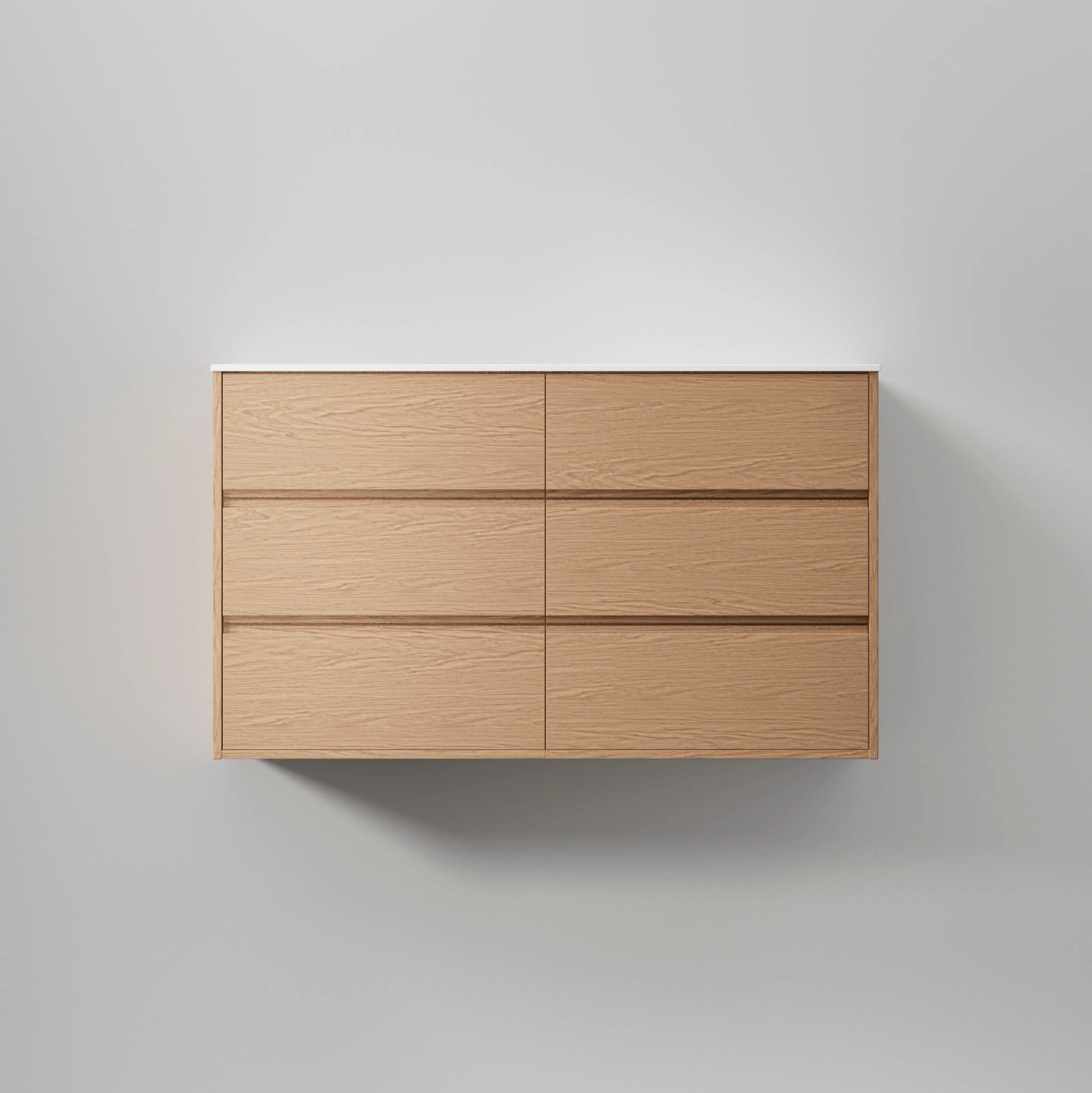 Kommod Terra Grip 120 D, Natural Oak, 6 Lådor Färg: Natural Oak, Bredd: 1200 mm