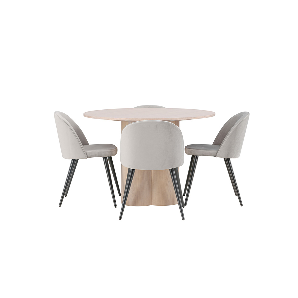 Spisegruppe Venture Home Olivia med 4 Velvet Stoler