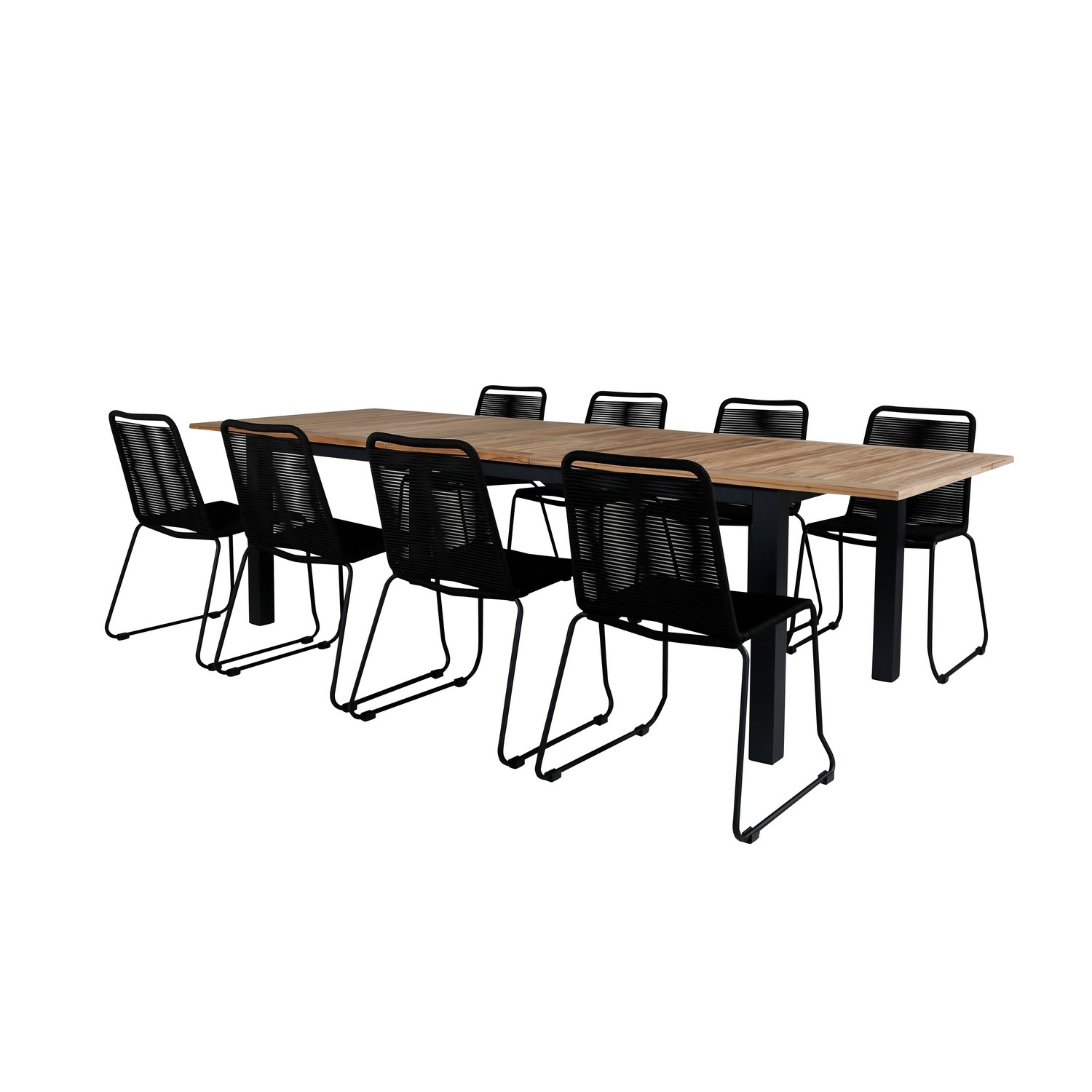 Spisegruppe Venture Home Perla med 8 Leon Stablebare Spisestoler