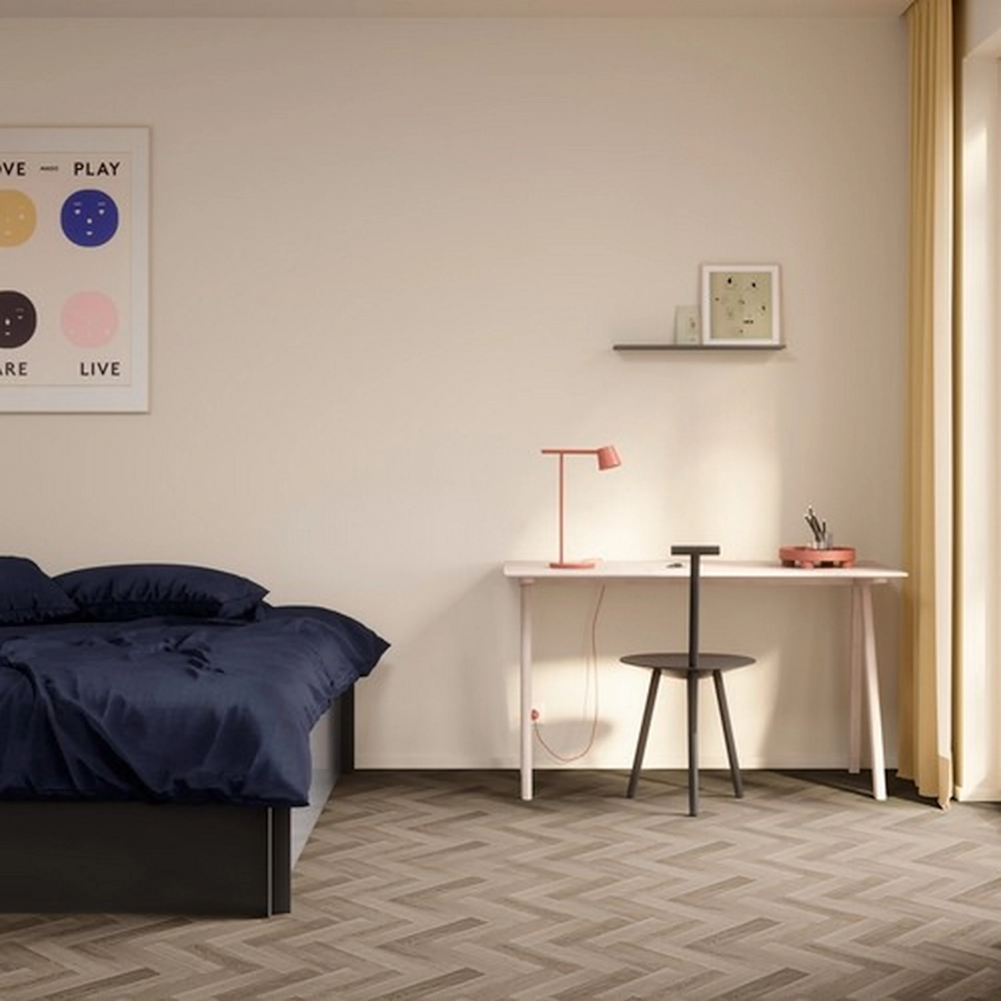 VINYLGOLV Tarkett 400-ICONIK 280T-ANCARES HERRINGBONE-GREY Bredd: 4000 mm