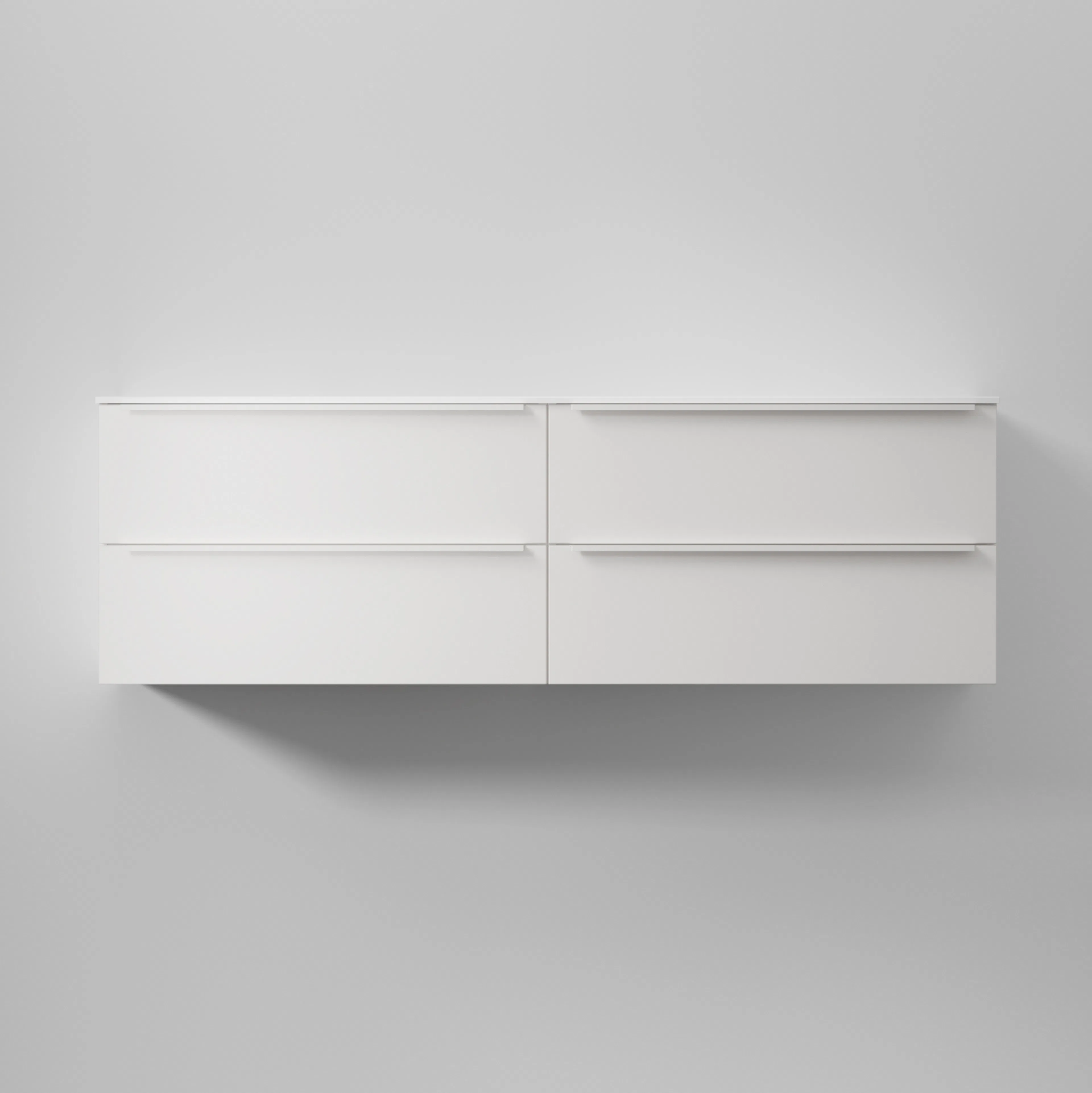 Kommod Core Avant 160 D Pure White, 4 Lådor Pure White, 1600x454x500 mm