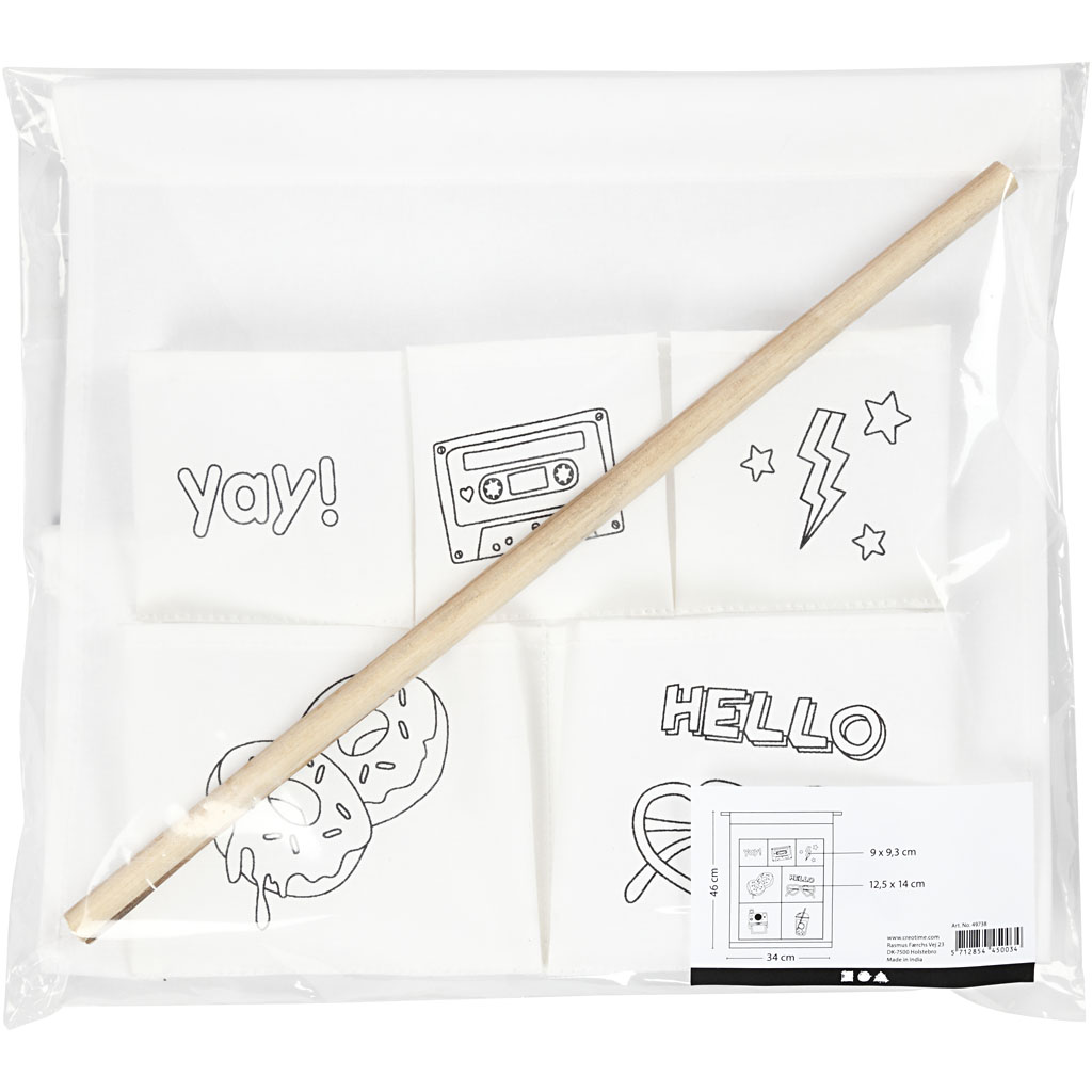Oppheng Creativ Company med Lommer Hvit 46x34 cm 145 g 1 Stk
