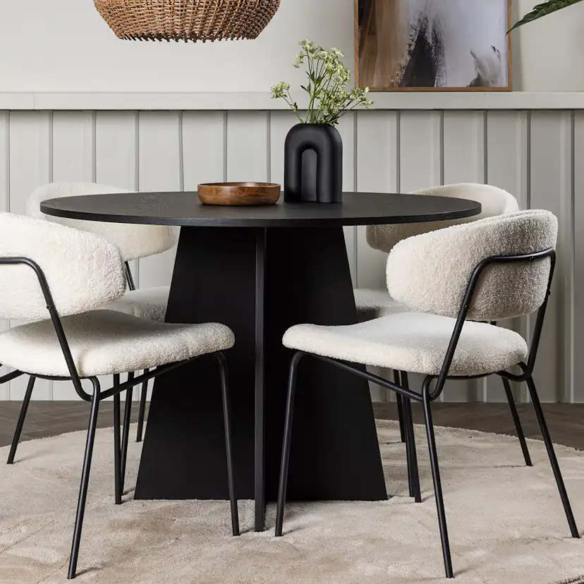 Spisegruppe Venture Home Bootcut Ø110 cm med 4 Chico Stoler