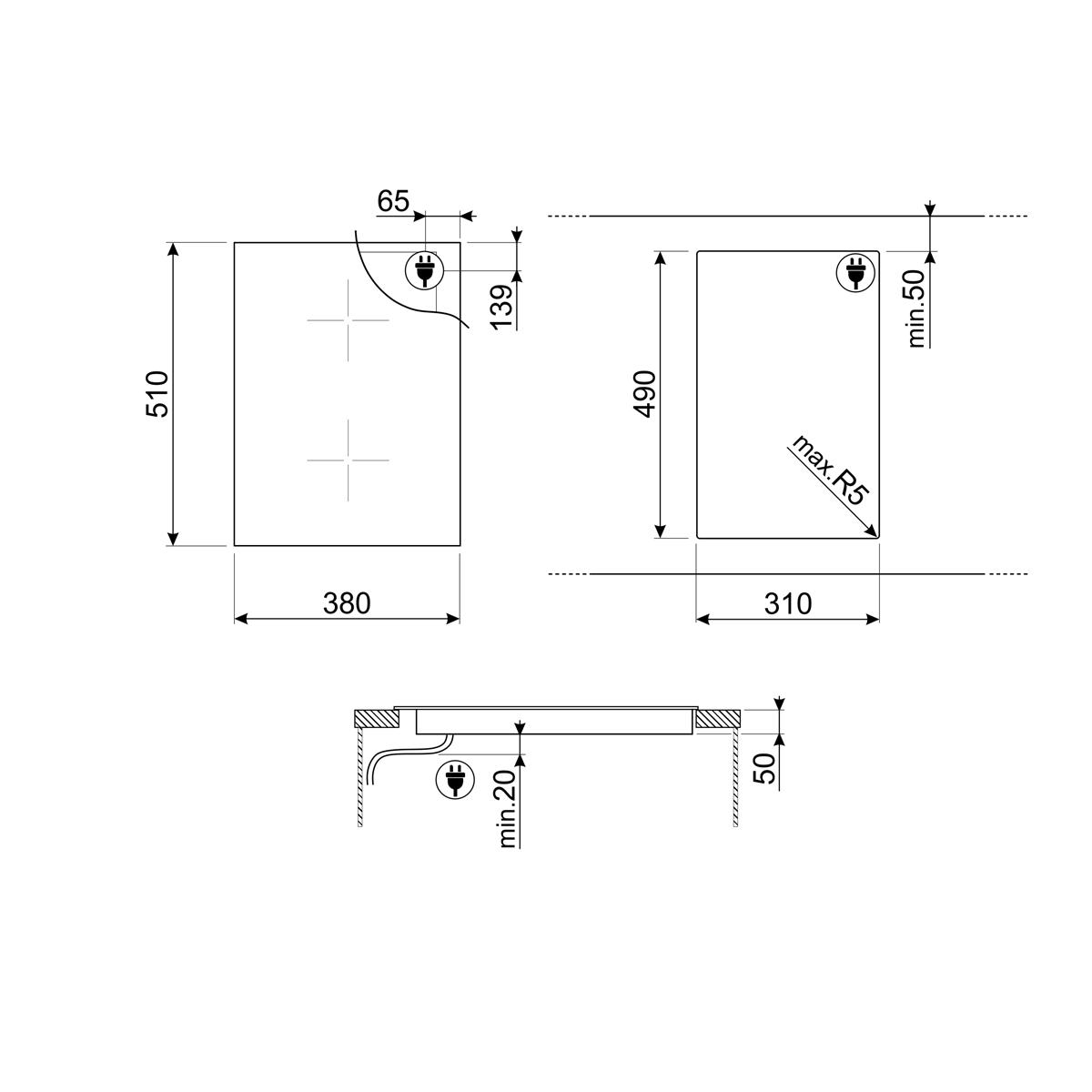 Induksjonstopp Smeg Universal SIM3323D