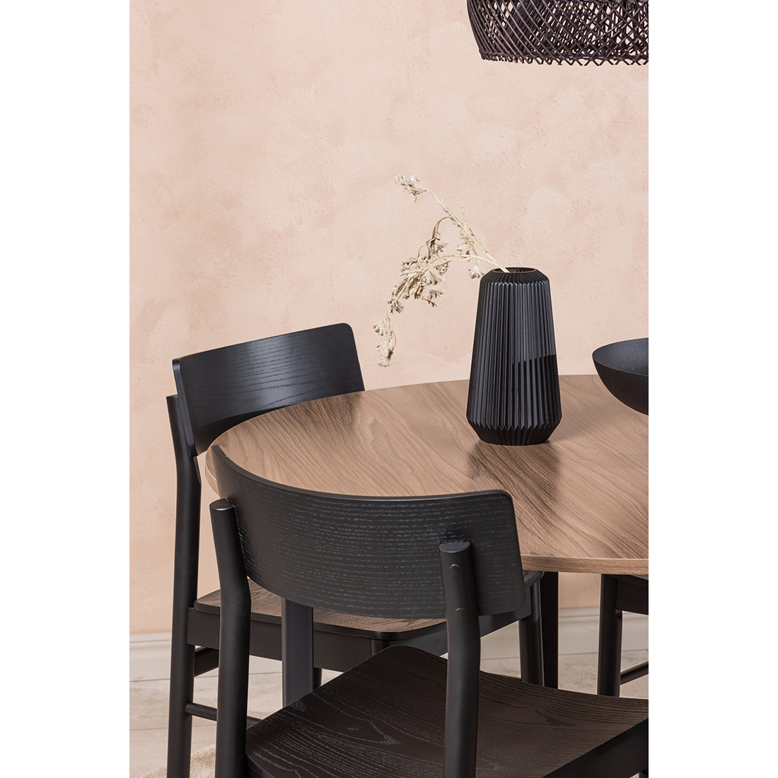 Spisegruppe Venture Home Durango Ø120 cm med 4st Montros Spisestoler