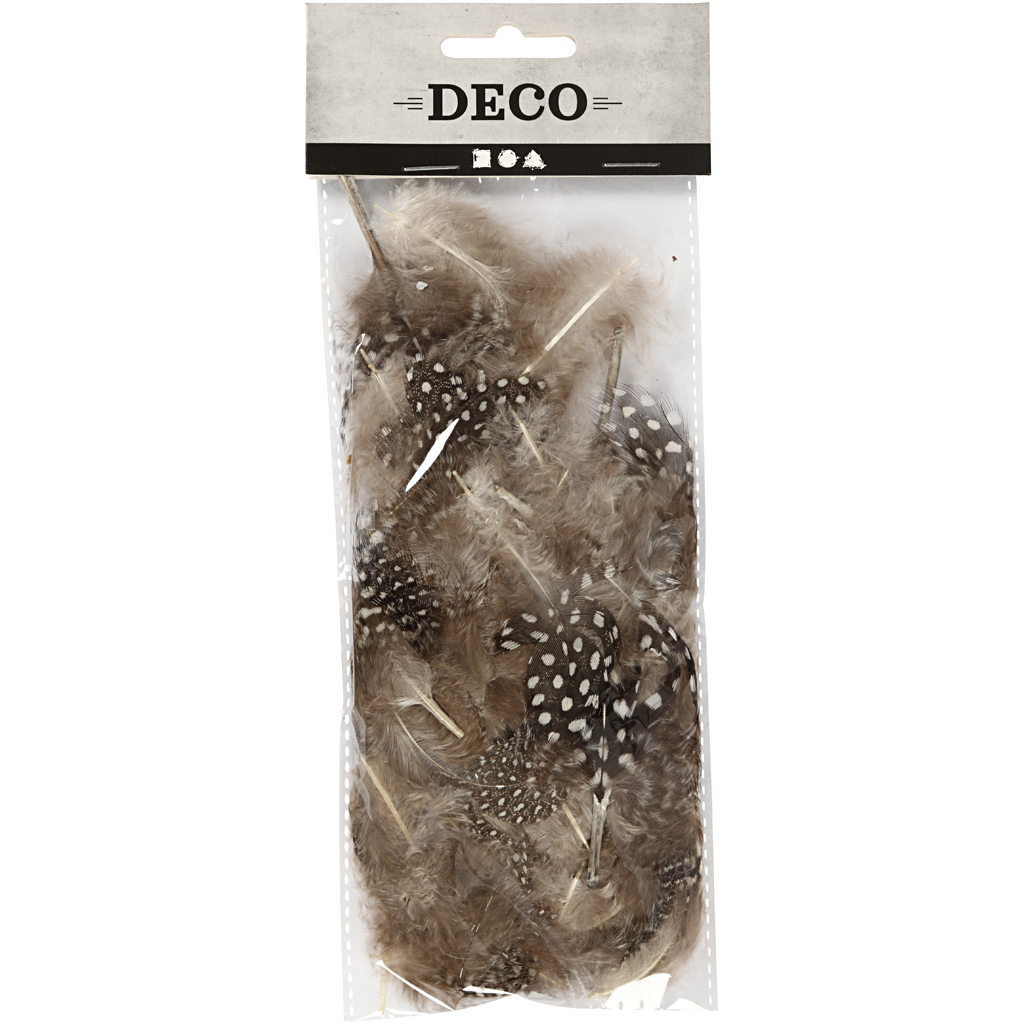 Perlehønsfjær Creativ Company Brun 3 g/1 Pk